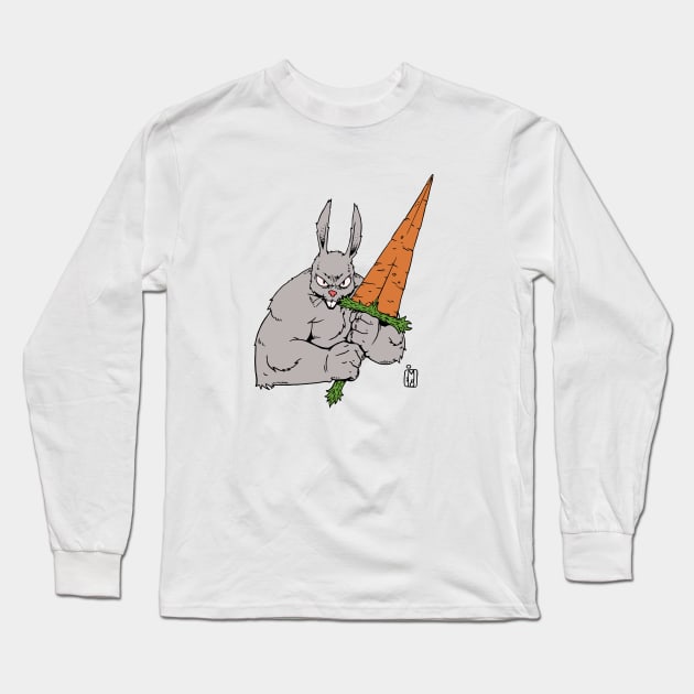 Bunny warrior Long Sleeve T-Shirt by jonathanmor